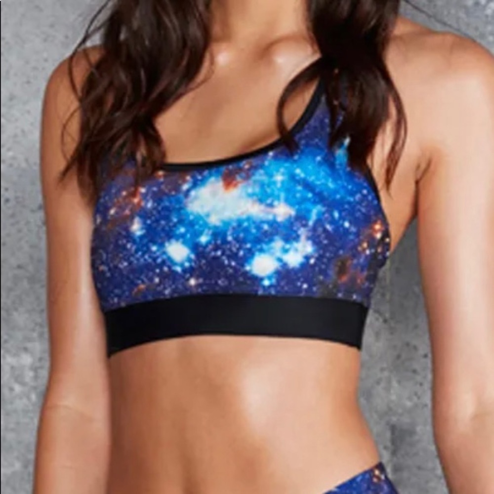 Galaxy blue racer crop blackmilk